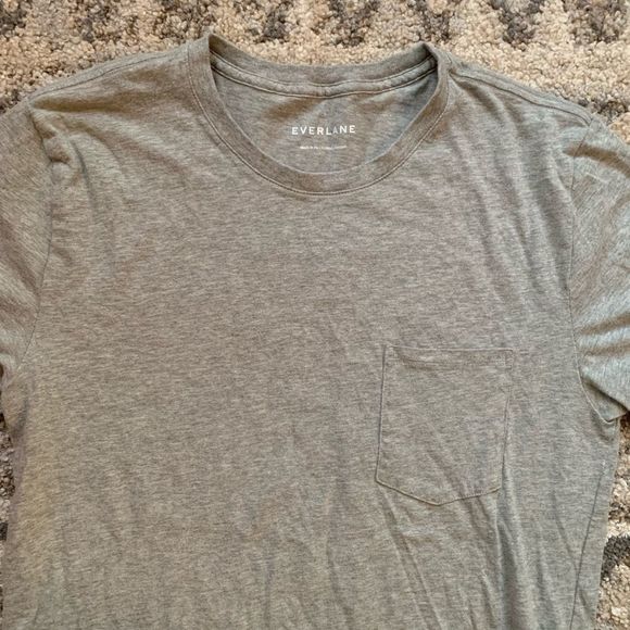 Everlane Gray The Air Pocket Tee Large - Picture 4 of 5